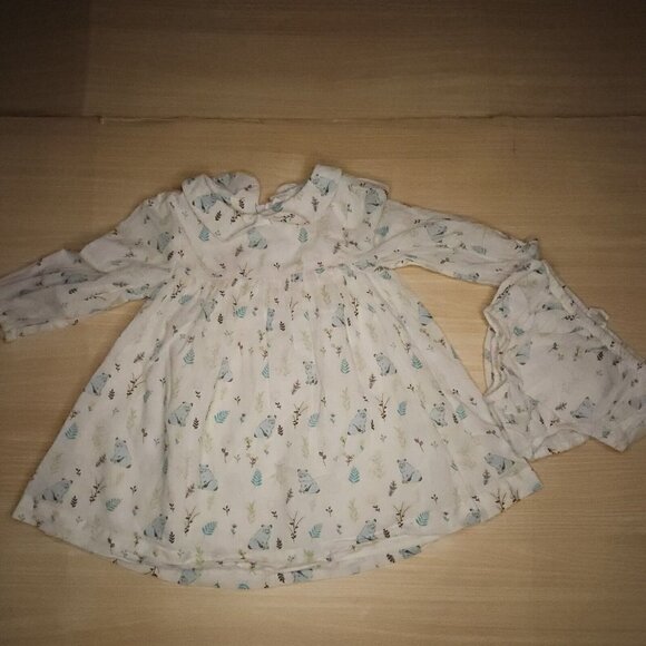 Starting Out Toddler Girls Bear Nature Lightweight Dress 24 Months - Picture 1 of 6